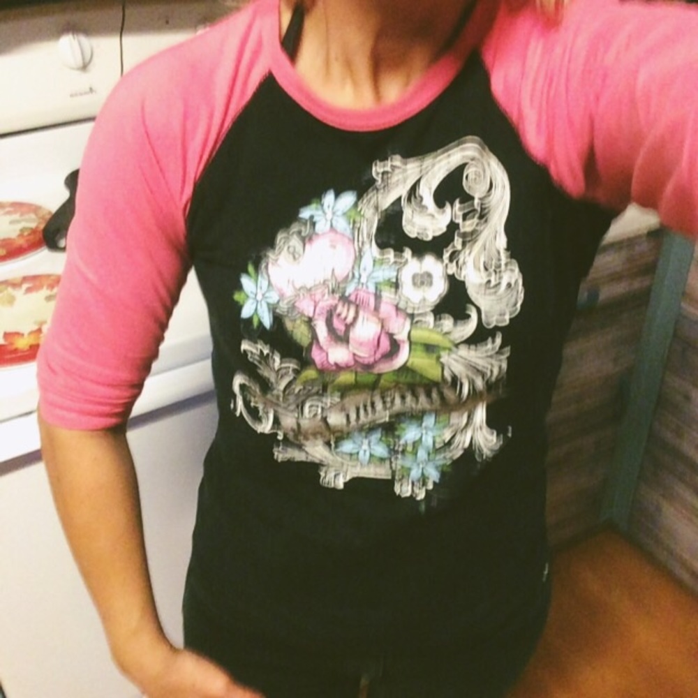 Miami Ink 3/4 sleeved top